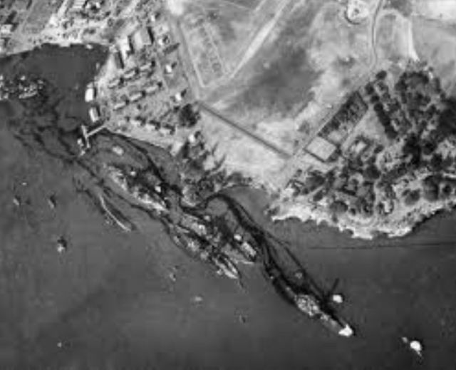 Battleship row.12.8.1941